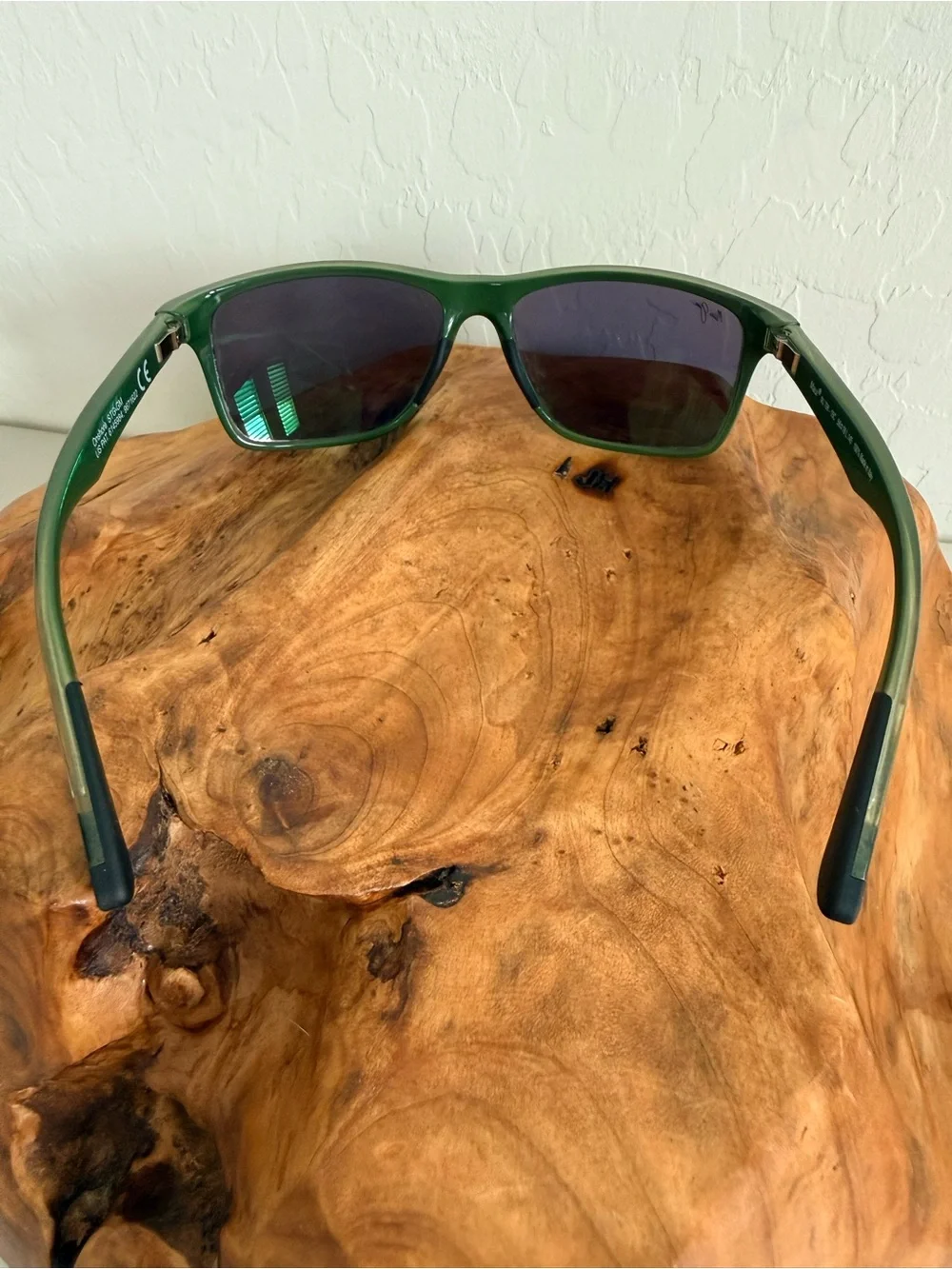 MAUI JIM Olive Stripe Fade Maui Green Mirror Superthin Glass Size 58-18-145